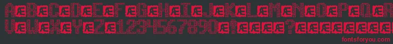 TetricideBrk Font – Red Fonts on Black Background