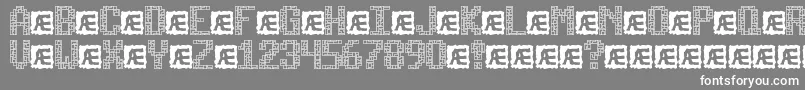 TetricideBrk Font – White Fonts on Gray Background