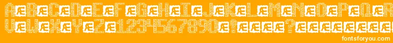 TetricideBrk Font – White Fonts on Orange Background