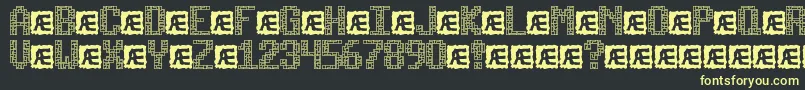 TetricideBrk Font – Yellow Fonts on Black Background