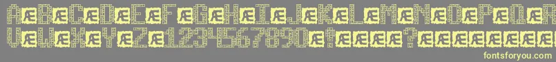 TetricideBrk Font – Yellow Fonts on Gray Background