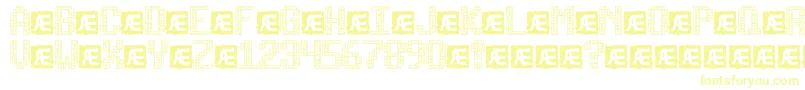 フォントTetricideBrk – 黄色のフォント