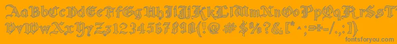 OldWiseSketch-Schriftart – Graue Schriften auf orangefarbenem Hintergrund