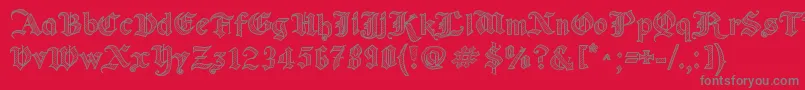 OldWiseSketch Font – Gray Fonts on Red Background