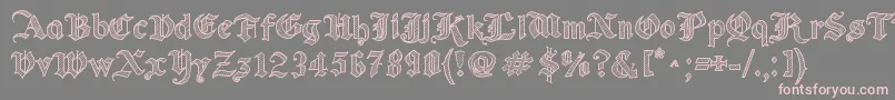 OldWiseSketch Font – Pink Fonts on Gray Background