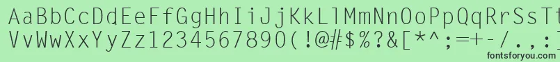 フォントNewpor – 緑の背景に黒い文字