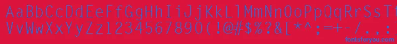 Newpor Font – Blue Fonts on Red Background