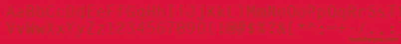 Newpor Font – Brown Fonts on Red Background
