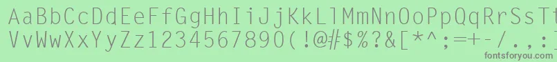Więcej informacji o czcionce Newpor Czcionka Newpor – szare czcionki na zielonym tle