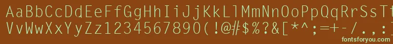 Шрифт Newpor – зелёные шрифты на коричневом фоне