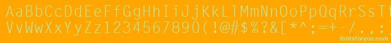 Newpor Font – Green Fonts on Orange Background