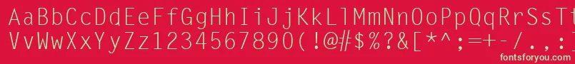 フォントNewpor – 赤い背景に緑の文字