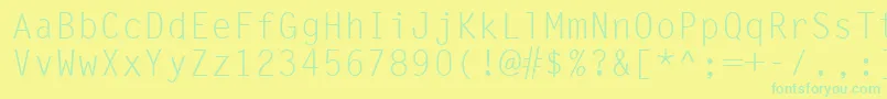 Newpor Font – Green Fonts on Yellow Background