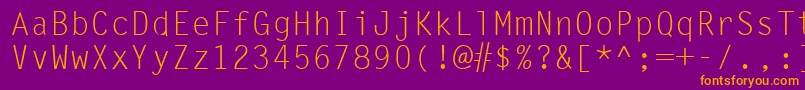 Newpor Font – Orange Fonts on Purple Background