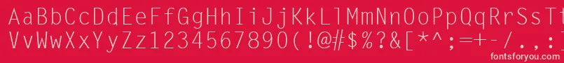 Newpor Font – Pink Fonts on Red Background