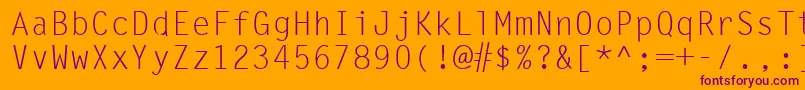 Newpor Font – Purple Fonts on Orange Background