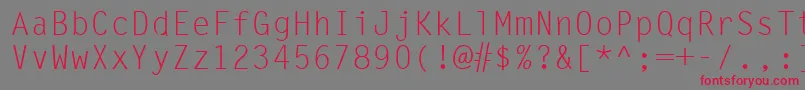 Newpor Font – Red Fonts on Gray Background