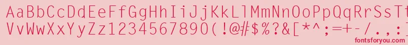 Newpor Font – Red Fonts on Pink Background