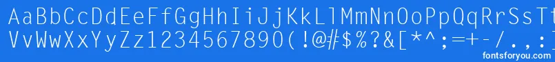 Шрифт Newpor – белые шрифты на синем фоне