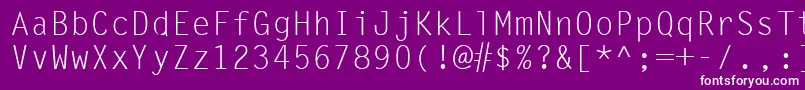 フォントNewpor – 紫の背景に白い文字