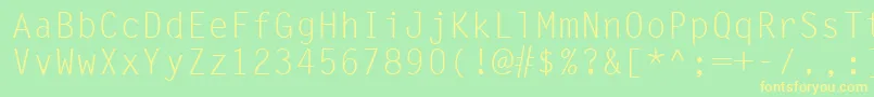 Newpor Font – Yellow Fonts on Green Background