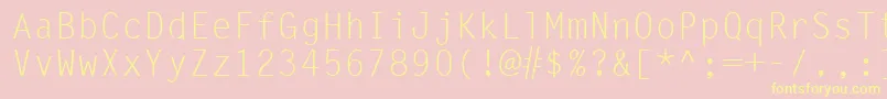 Newpor Font – Yellow Fonts on Pink Background