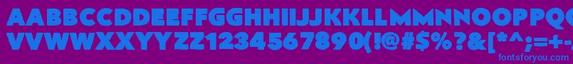 Flatbread Font – Blue Fonts on Purple Background