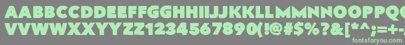 Flatbread Font – Green Fonts on Gray Background