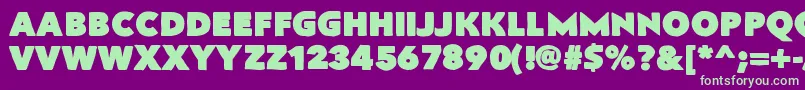 Flatbread Font – Green Fonts on Purple Background