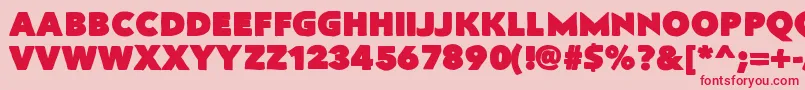 Flatbread Font – Red Fonts on Pink Background