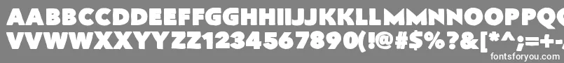 Flatbread Font – White Fonts on Gray Background