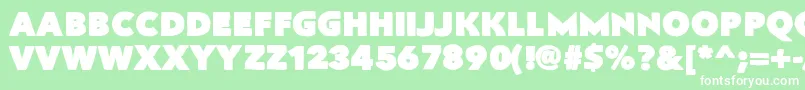 Flatbread Font – White Fonts on Green Background