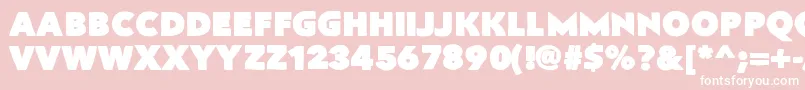 Flatbread Font – White Fonts on Pink Background