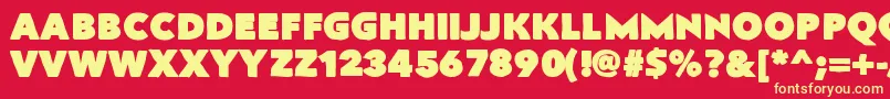 Flatbread Font – Yellow Fonts on Red Background