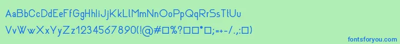 Rhanoll Font – Blue Fonts on Green Background