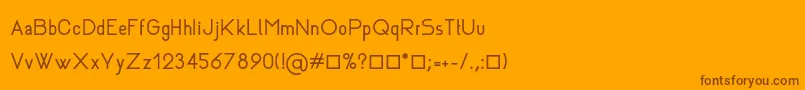 Rhanoll Font – Brown Fonts on Orange Background