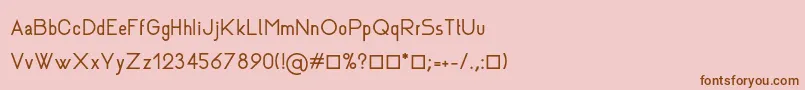 Rhanoll Font – Brown Fonts on Pink Background