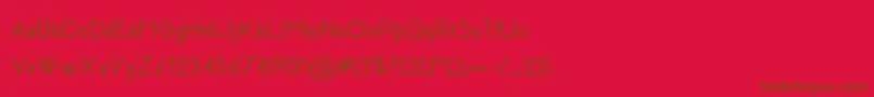 Rhanoll Font – Brown Fonts on Red Background