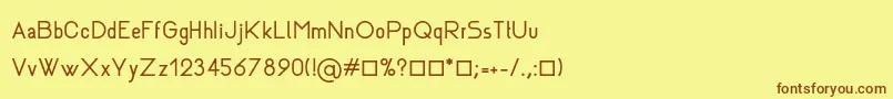 Rhanoll Font – Brown Fonts on Yellow Background