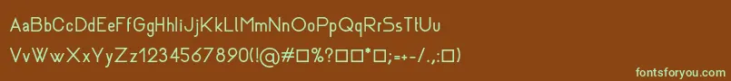 Rhanoll Font – Green Fonts on Brown Background