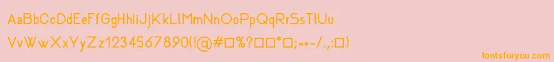 Rhanoll Font – Orange Fonts on Pink Background