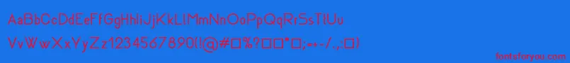 Rhanoll Font – Red Fonts on Blue Background