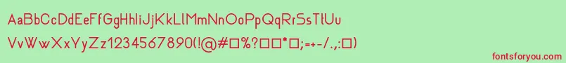 Rhanoll Font – Red Fonts on Green Background