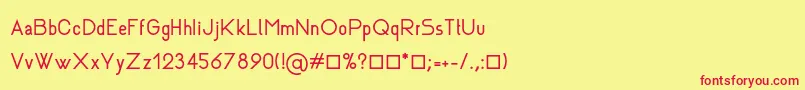 Fonte Rhanoll – fontes vermelhas em um fundo amarelo