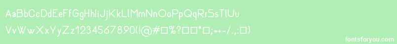 Rhanoll Font – White Fonts on Green Background