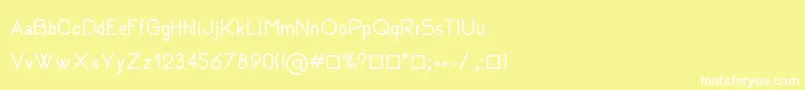 Rhanoll Font – White Fonts on Yellow Background