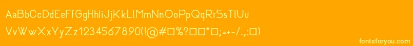 Rhanoll Font – Yellow Fonts on Orange Background