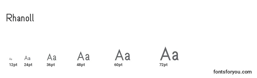 Rhanoll Font Sizes