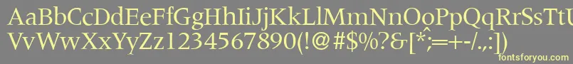 M690RomanRegular Font – Yellow Fonts on Gray Background