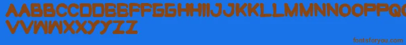 CuteMonster Font – Brown Fonts on Blue Background